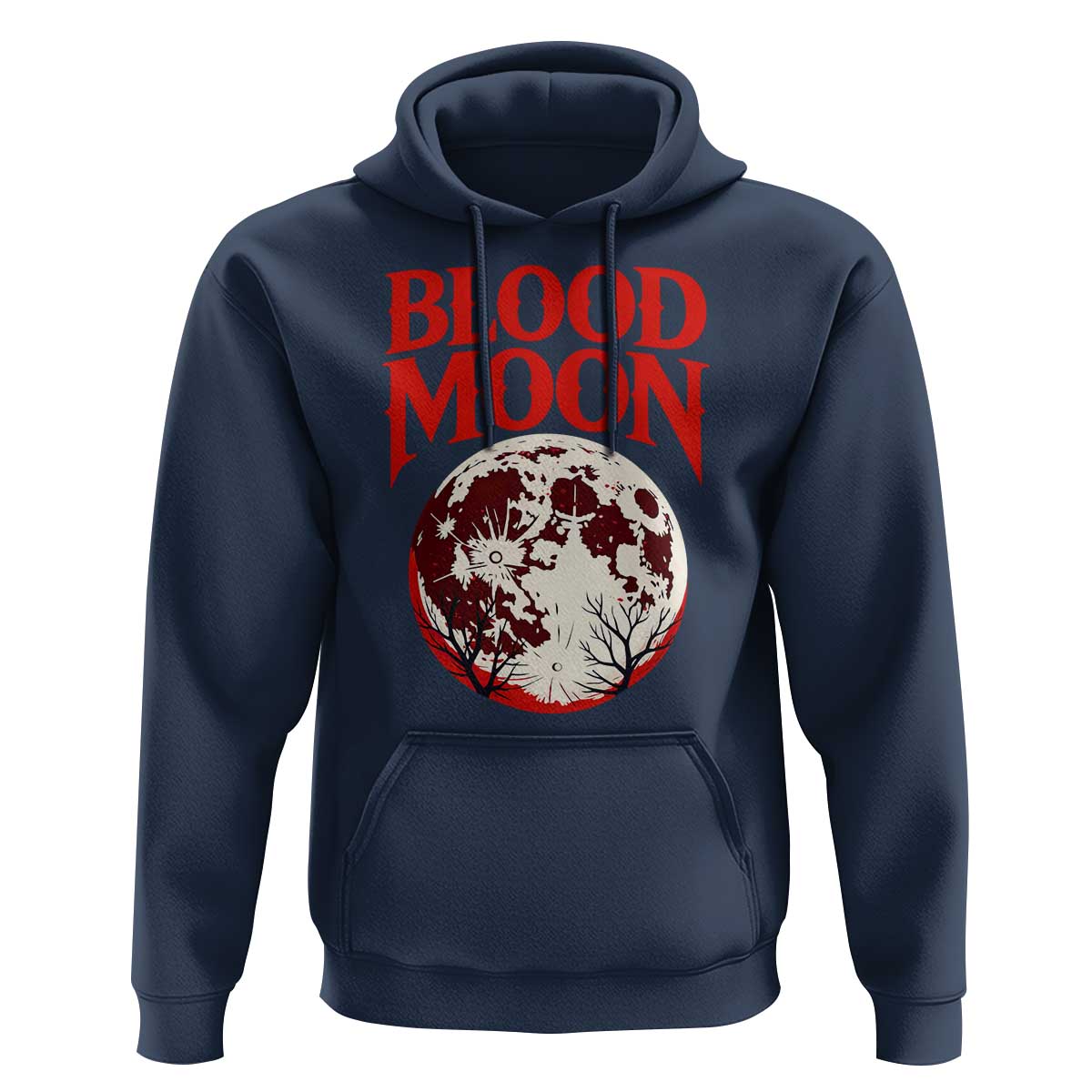 Retro Blood Moon Graphic Hoodie Mystic Celestial Gothic Astronomy Art
