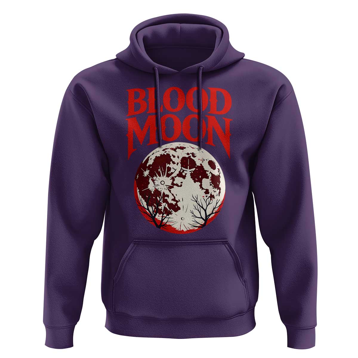 Retro Blood Moon Graphic Hoodie Mystic Celestial Gothic Astronomy Art