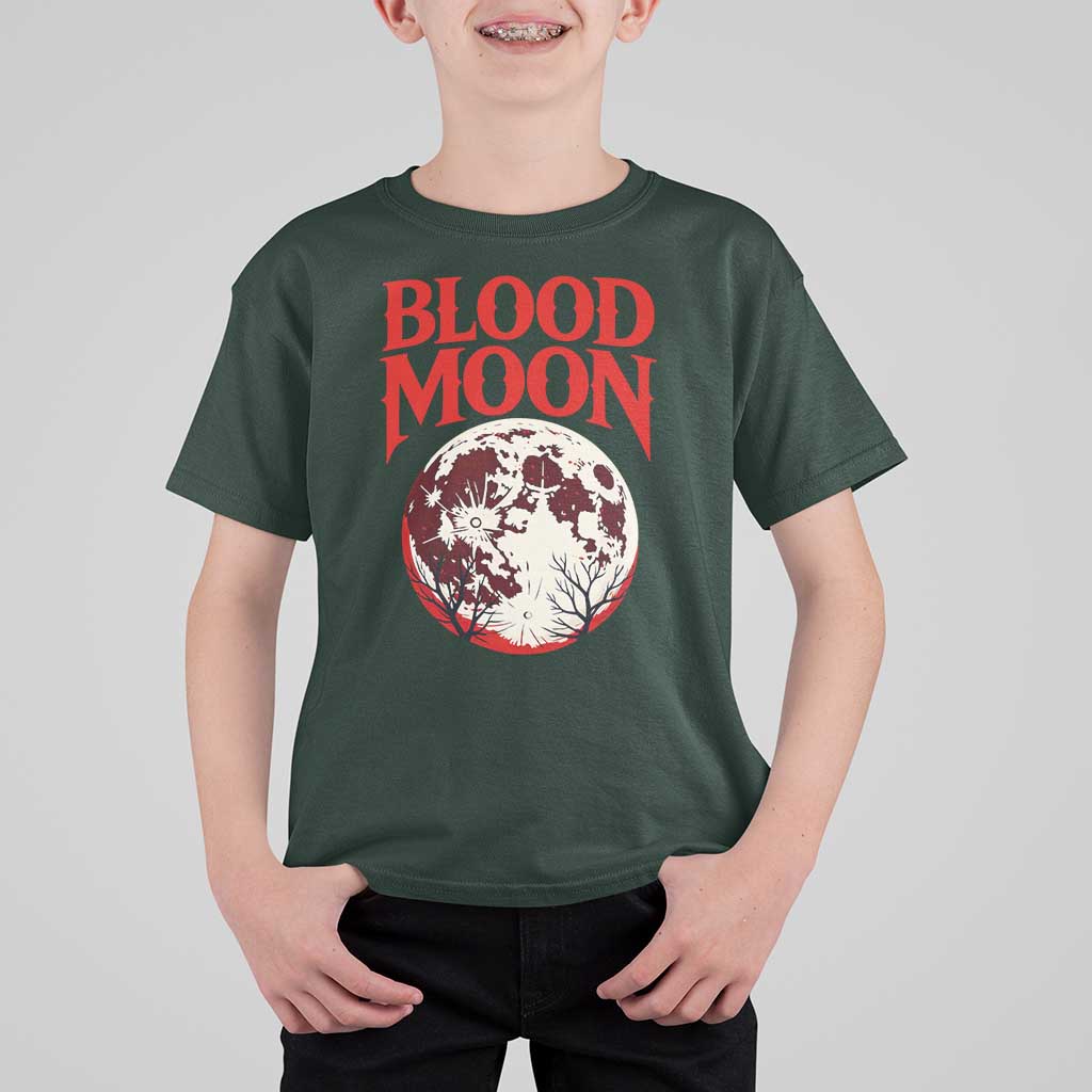 Retro Blood Moon Graphic T Shirt For Kid Mystic Celestial Gothic Astronomy Art