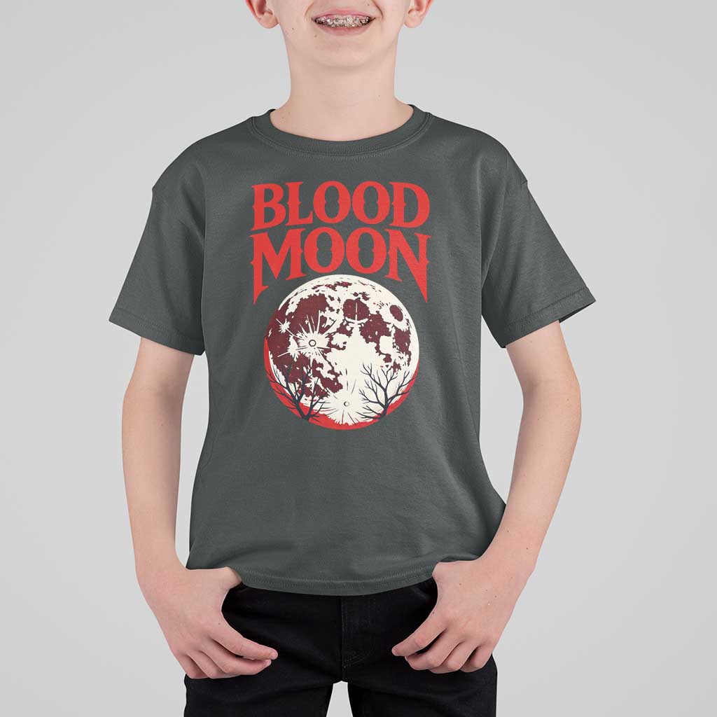Retro Blood Moon Graphic T Shirt For Kid Mystic Celestial Gothic Astronomy Art