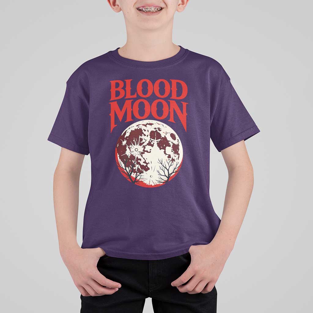 Retro Blood Moon Graphic T Shirt For Kid Mystic Celestial Gothic Astronomy Art