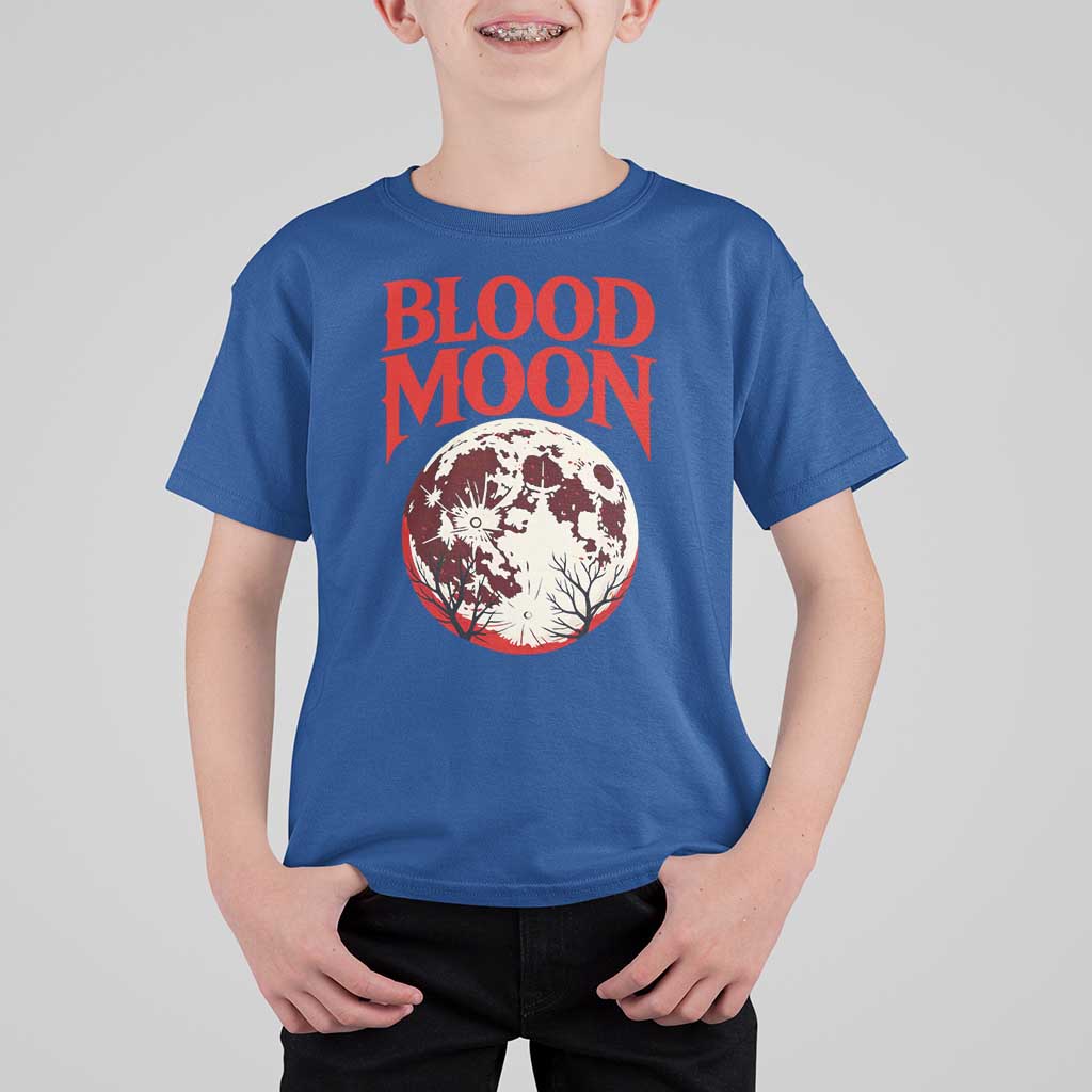 Retro Blood Moon Graphic T Shirt For Kid Mystic Celestial Gothic Astronomy Art