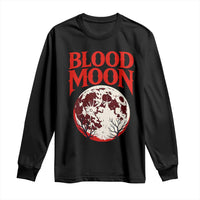 Retro Blood Moon Graphic Long Sleeve Shirt Mystic Celestial Gothic Astronomy Art