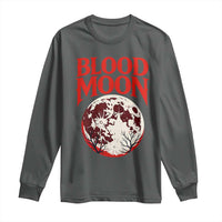 Retro Blood Moon Graphic Long Sleeve Shirt Mystic Celestial Gothic Astronomy Art