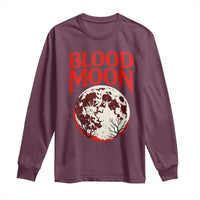 Retro Blood Moon Graphic Long Sleeve Shirt Mystic Celestial Gothic Astronomy Art
