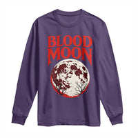 Retro Blood Moon Graphic Long Sleeve Shirt Mystic Celestial Gothic Astronomy Art