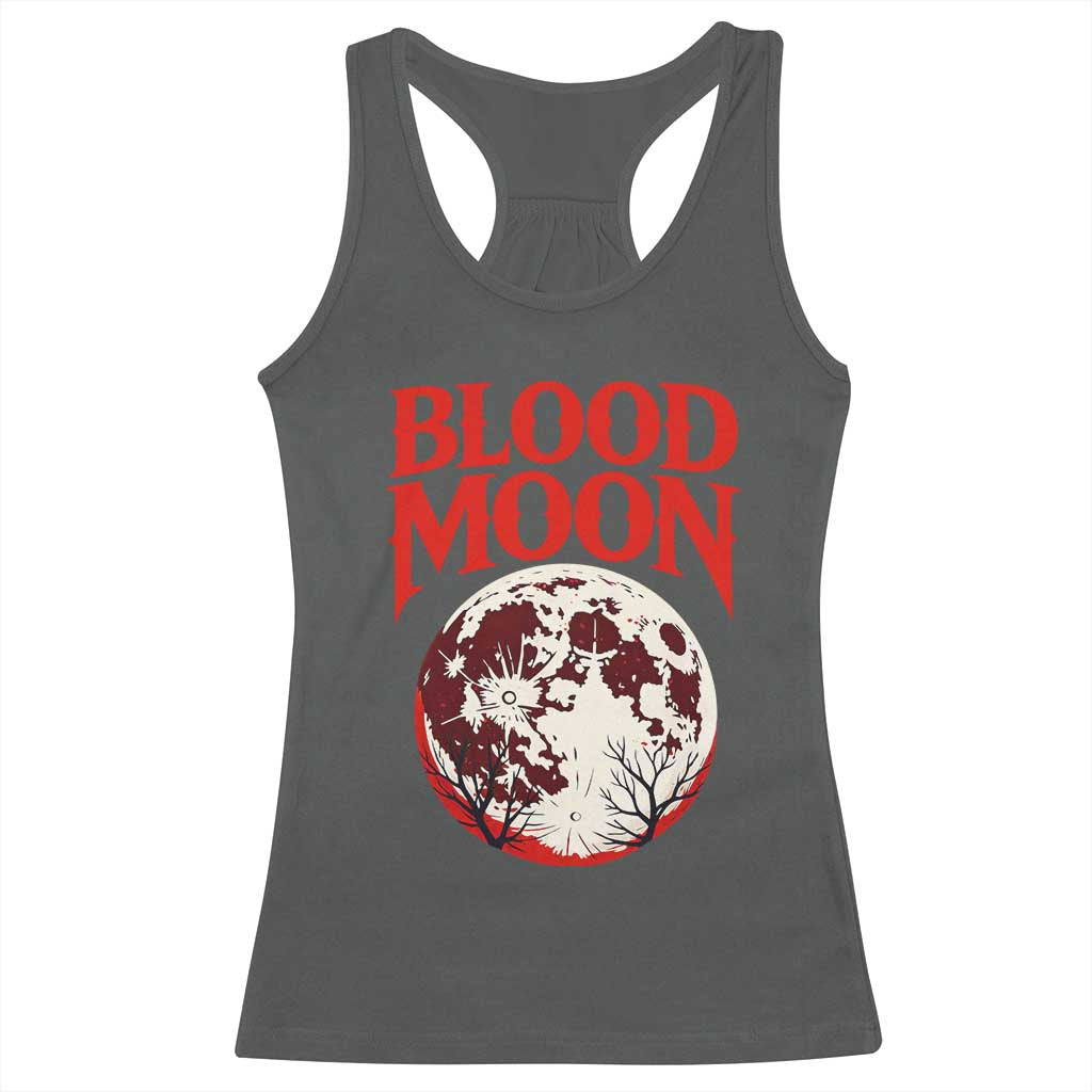 Retro Blood Moon Graphic Racerback Tank Top Mystic Celestial Gothic Astronomy Art