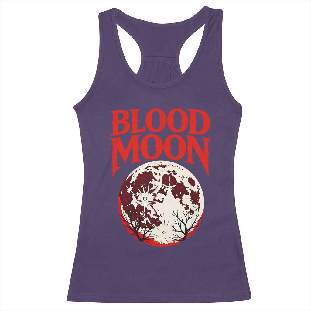 Retro Blood Moon Graphic Racerback Tank Top Mystic Celestial Gothic Astronomy Art