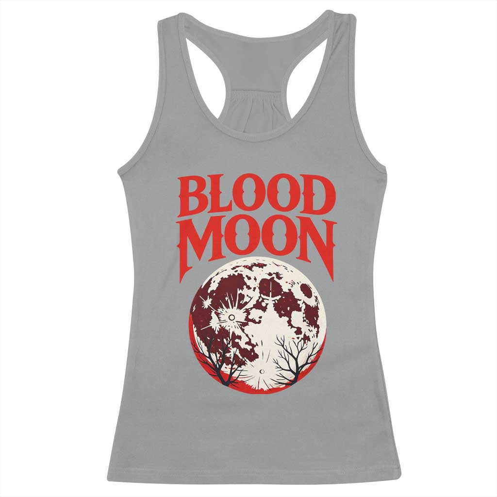 Retro Blood Moon Graphic Racerback Tank Top Mystic Celestial Gothic Astronomy Art
