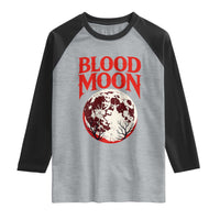 Retro Blood Moon Graphic Raglan Shirt Mystic Celestial Gothic Astronomy Art