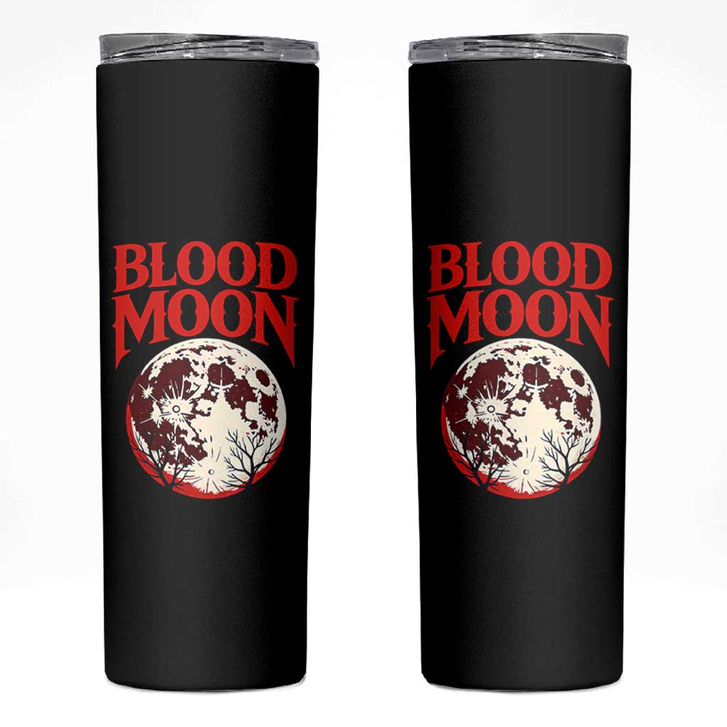 Retro Blood Moon Graphic Skinny Tumbler Mystic Celestial Gothic Astronomy Art