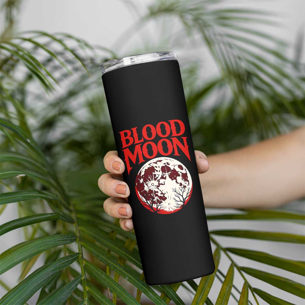 Retro Blood Moon Graphic Skinny Tumbler Mystic Celestial Gothic Astronomy Art