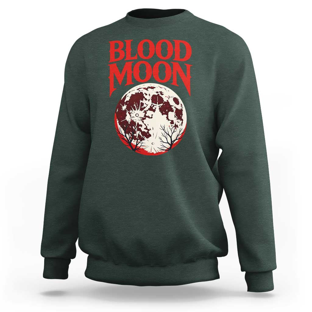 Retro Blood Moon Graphic Sweatshirt Mystic Celestial Gothic Astronomy Art