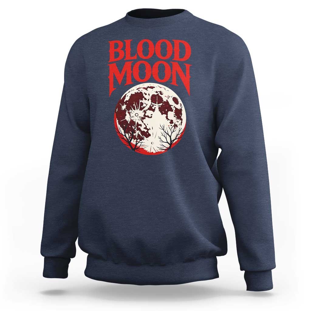 Retro Blood Moon Graphic Sweatshirt Mystic Celestial Gothic Astronomy Art