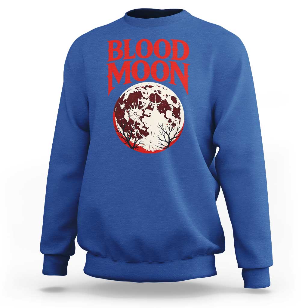 Retro Blood Moon Graphic Sweatshirt Mystic Celestial Gothic Astronomy Art