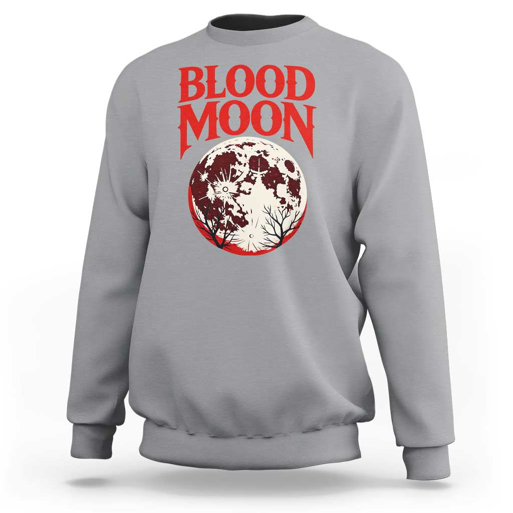 Retro Blood Moon Graphic Sweatshirt Mystic Celestial Gothic Astronomy Art