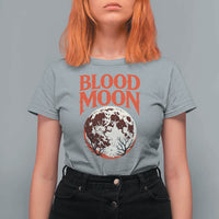 Retro Blood Moon Graphic T Shirt For Women Mystic Celestial Gothic Astronomy Art