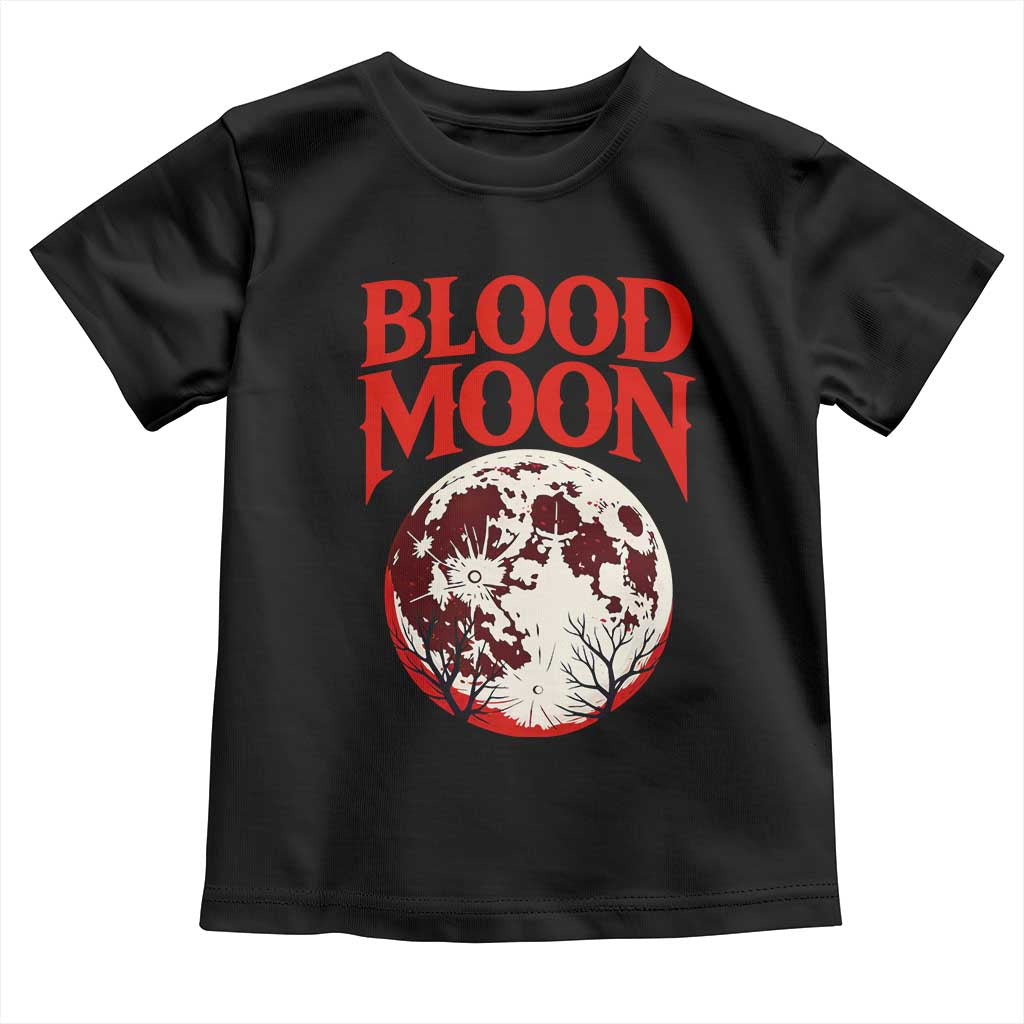 Retro Blood Moon Graphic Toddler T Shirt Mystic Celestial Gothic Astronomy Art