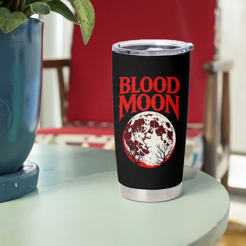 Retro Blood Moon Graphic Tumbler Cup Mystic Celestial Gothic Astronomy Art