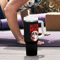 Retro Blood Moon Graphic Tumbler With Handle Mystic Celestial Gothic Astronomy Art