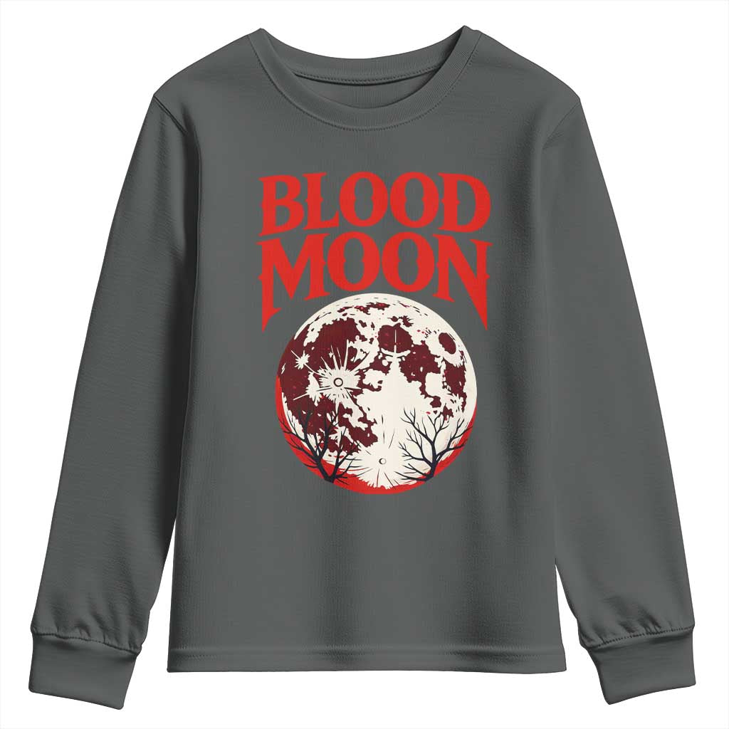 Retro Blood Moon Graphic Youth Sweatshirt Mystic Celestial Gothic Astronomy Art