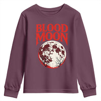 Retro Blood Moon Graphic Youth Sweatshirt Mystic Celestial Gothic Astronomy Art