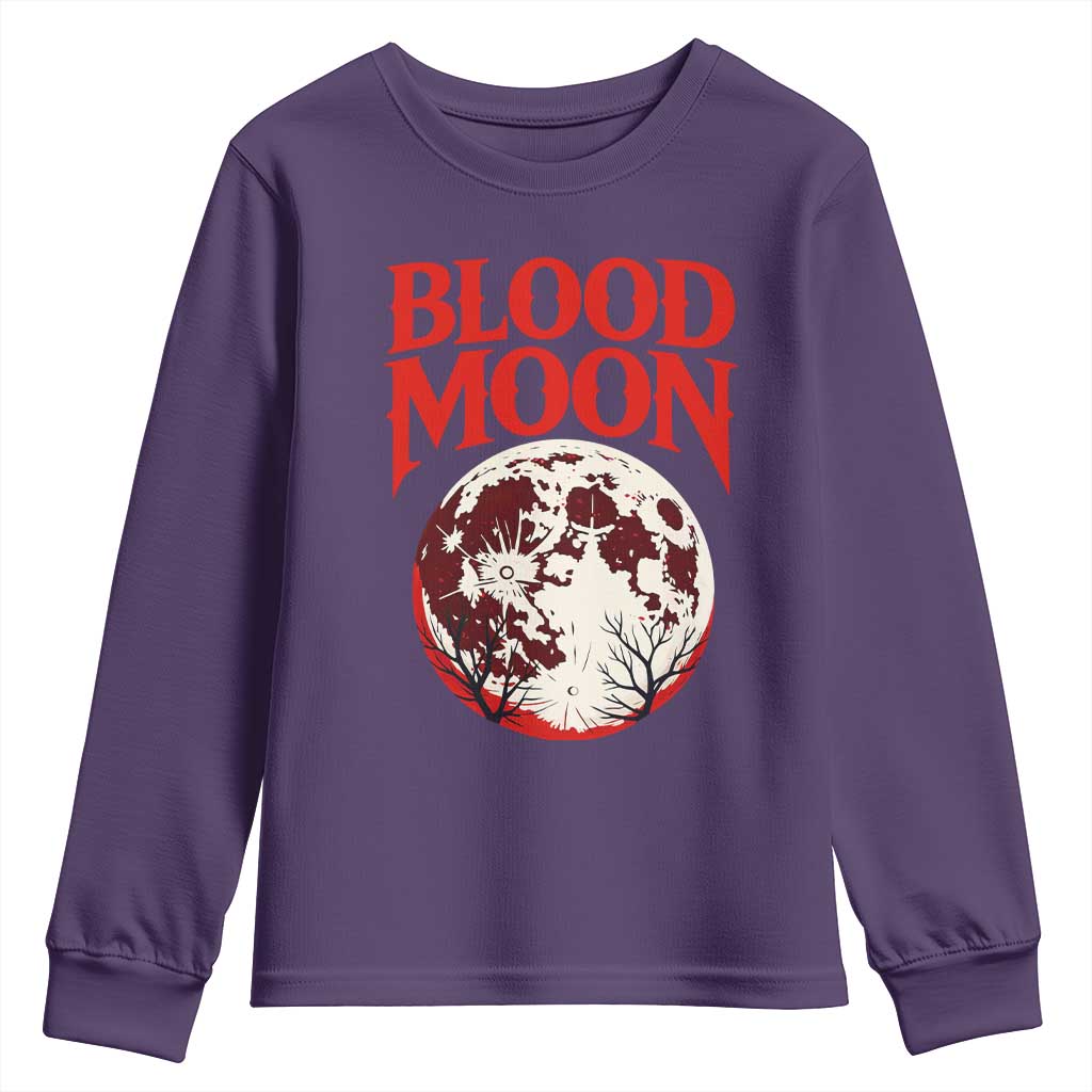 Retro Blood Moon Graphic Youth Sweatshirt Mystic Celestial Gothic Astronomy Art