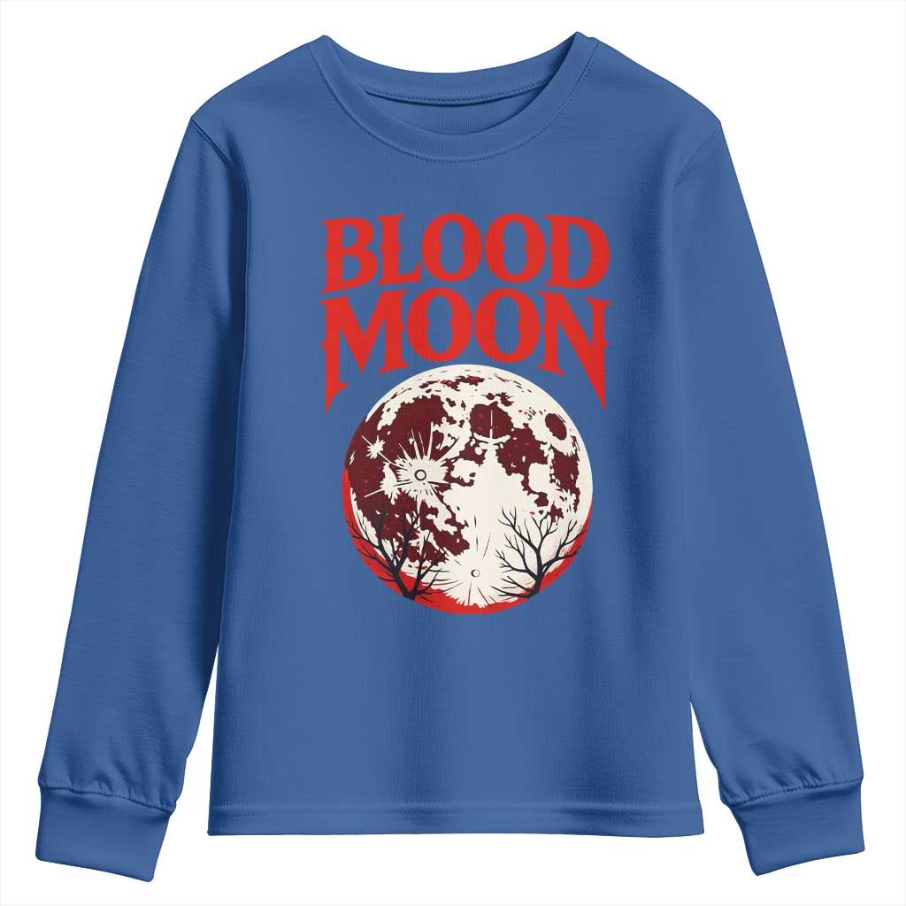 Retro Blood Moon Graphic Youth Sweatshirt Mystic Celestial Gothic Astronomy Art