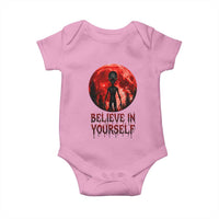 Creepy Alien Believe In Yourself Baby Onesie Funny Blood Moon Sci-Fi Horror Graphic