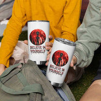 Creepy Alien Believe In Yourself Tumbler Cup Funny Blood Moon Sci-Fi Horror Graphic