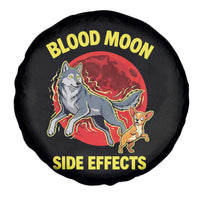 Funny Blood Moon Side Effects Wolf and Chihuahua Dog Humor Graphic Spare Tire Cover