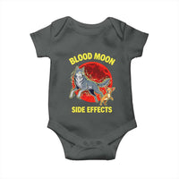 Funny Blood Moon Side Effects Wolf and Chihuahua Dog Humor Graphic Baby Onesie