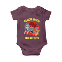 Funny Blood Moon Side Effects Wolf and Chihuahua Dog Humor Graphic Baby Onesie