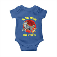 Funny Blood Moon Side Effects Wolf and Chihuahua Dog Humor Graphic Baby Onesie