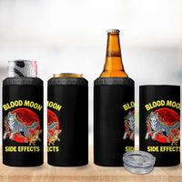 Funny Blood Moon Side Effects Wolf and Chihuahua Dog Humor Graphic 4 in 1 Can Cooler Tumbler