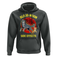 Funny Blood Moon Side Effects Wolf and Chihuahua Dog Humor Graphic Hoodie