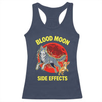 Funny Blood Moon Side Effects Wolf and Chihuahua Dog Humor Graphic Racerback Tank Top