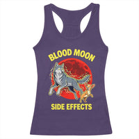 Funny Blood Moon Side Effects Wolf and Chihuahua Dog Humor Graphic Racerback Tank Top
