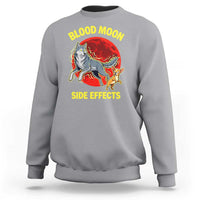 Funny Blood Moon Side Effects Wolf and Chihuahua Dog Humor Graphic Sweatshirt