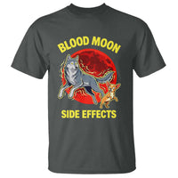 Funny Blood Moon Side Effects Wolf and Chihuahua Dog Humor Graphic T Shirt