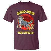 Funny Blood Moon Side Effects Wolf and Chihuahua Dog Humor Graphic T Shirt