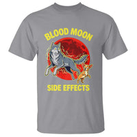 Funny Blood Moon Side Effects Wolf and Chihuahua Dog Humor Graphic T Shirt