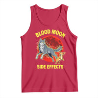 Funny Blood Moon Side Effects Wolf and Chihuahua Dog Humor Graphic Tank Top