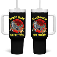 Funny Blood Moon Side Effects Wolf and Chihuahua Dog Humor Graphic Tumbler With Handle