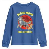 Funny Blood Moon Side Effects Wolf and Chihuahua Dog Humor Graphic Youth Sweatshirt
