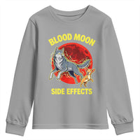 Funny Blood Moon Side Effects Wolf and Chihuahua Dog Humor Graphic Youth Sweatshirt