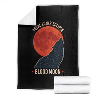 Total Lunar Eclipse March 3 2026 Throw Blanket Constellation Wolf Souvenir Graphic