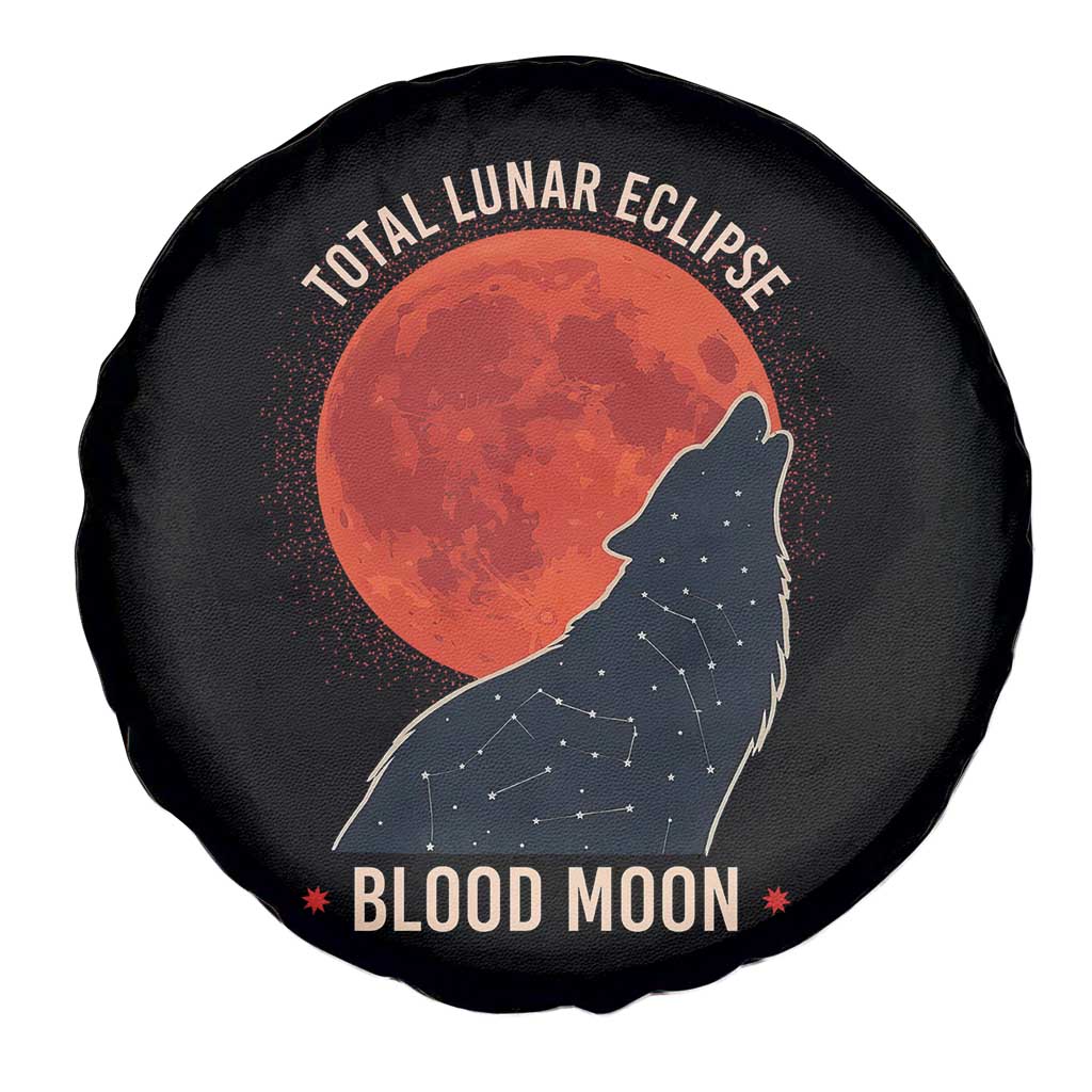 Total Lunar Eclipse March 3 2026 Spare Tire Cover Constellation Wolf Souvenir Graphic