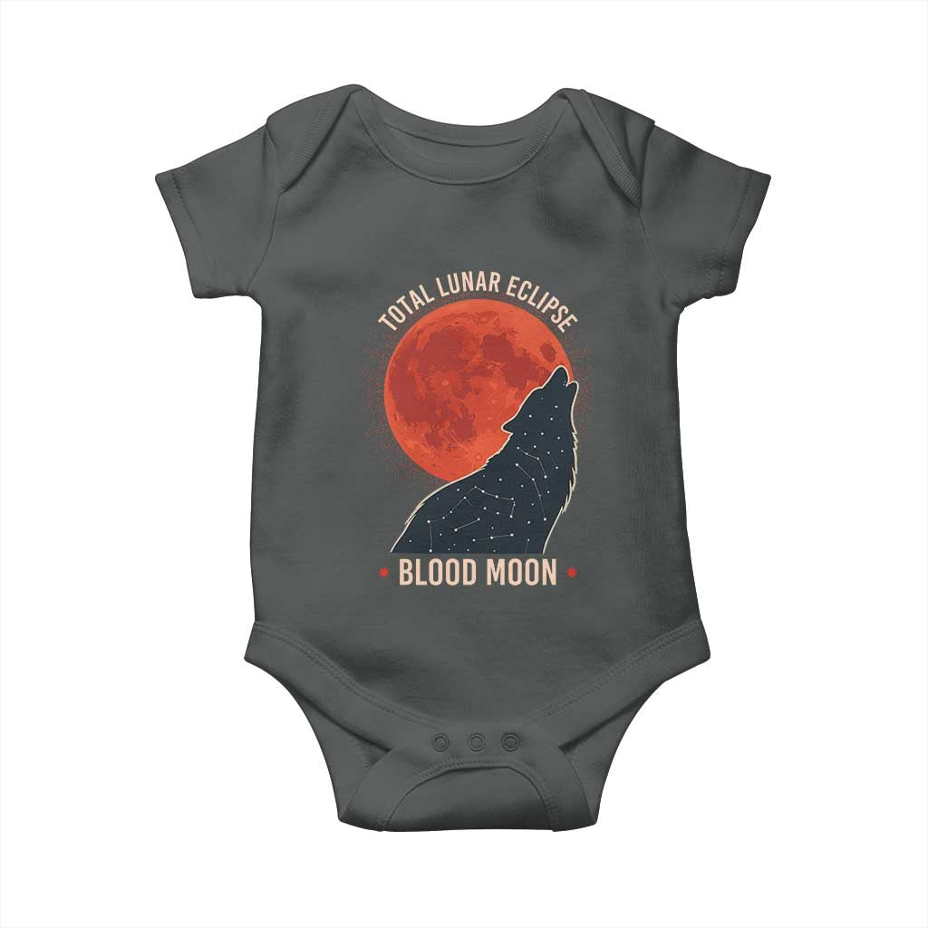 Total Lunar Eclipse March 3 2026 Baby Onesie Constellation Wolf Souvenir Graphic