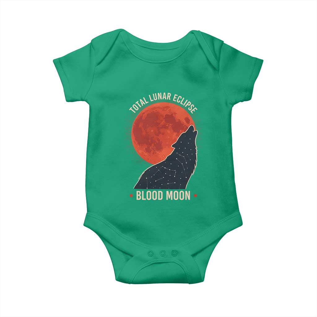 Total Lunar Eclipse March 3 2026 Baby Onesie Constellation Wolf Souvenir Graphic